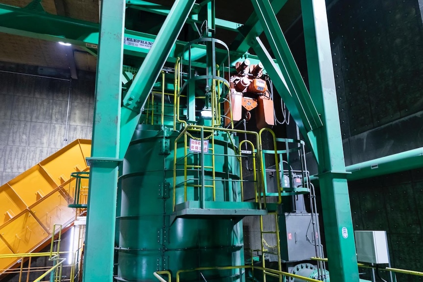 冷蔵庫の破砕機の写真