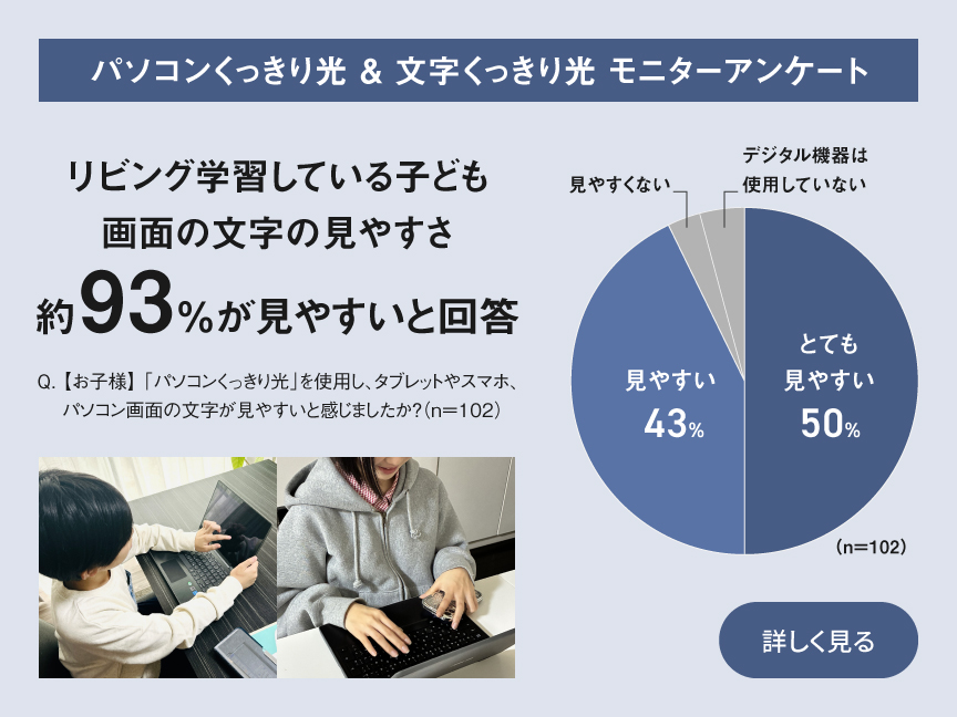 パソコンくっきり光＆文字くっきり光 モニターアンケート