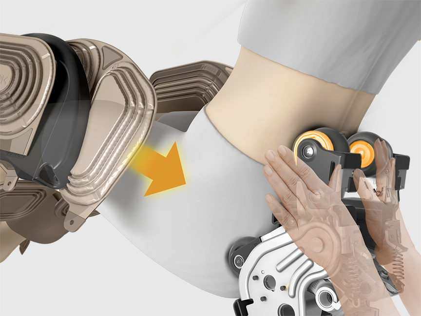 腰まわりをもみほぐすイメージ