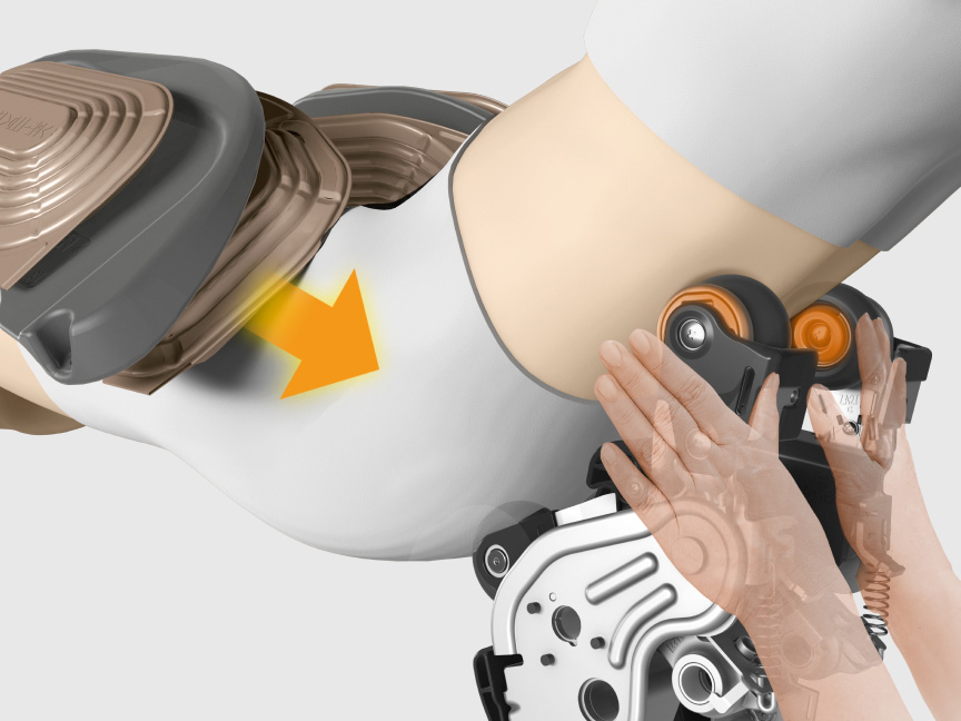 腰まわりをもみほぐすイメージ