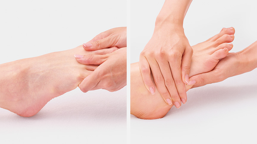写真：足先・足裏・かかと