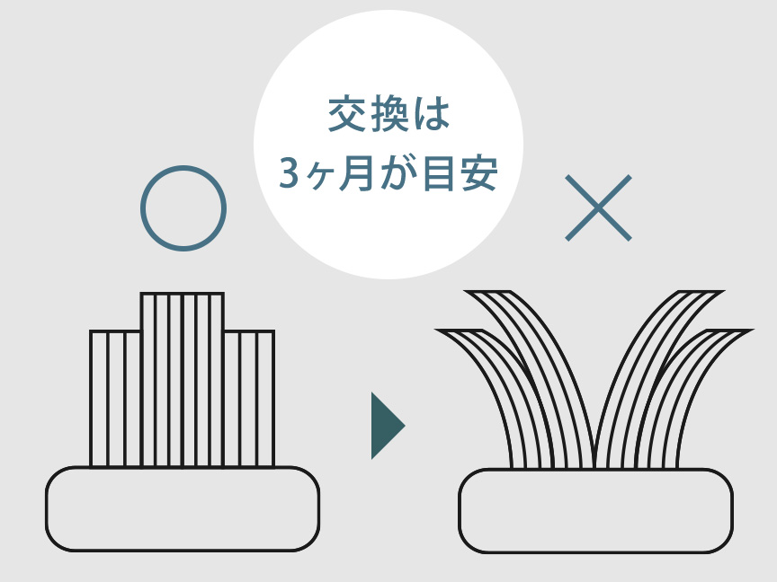 交換は3ヶ月が目安