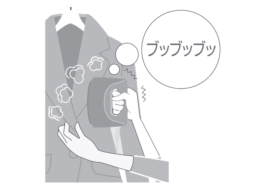 衣類スチーマーの説明画像です