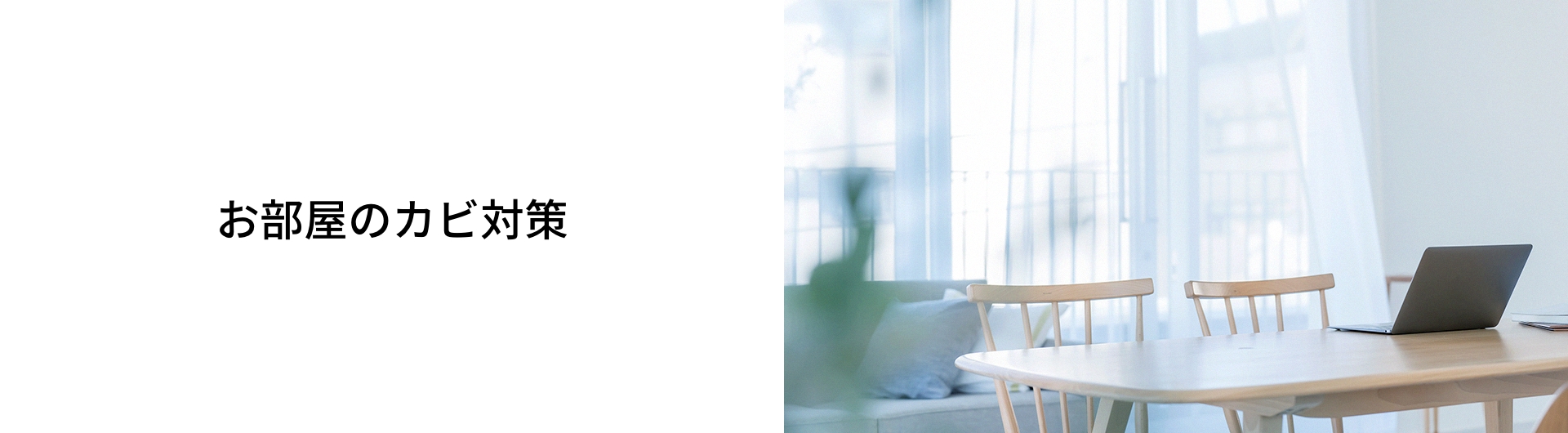 「お部屋のカビ対策」のメインビジュアルです。