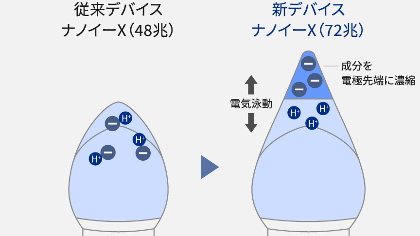 電極先端部の概略図