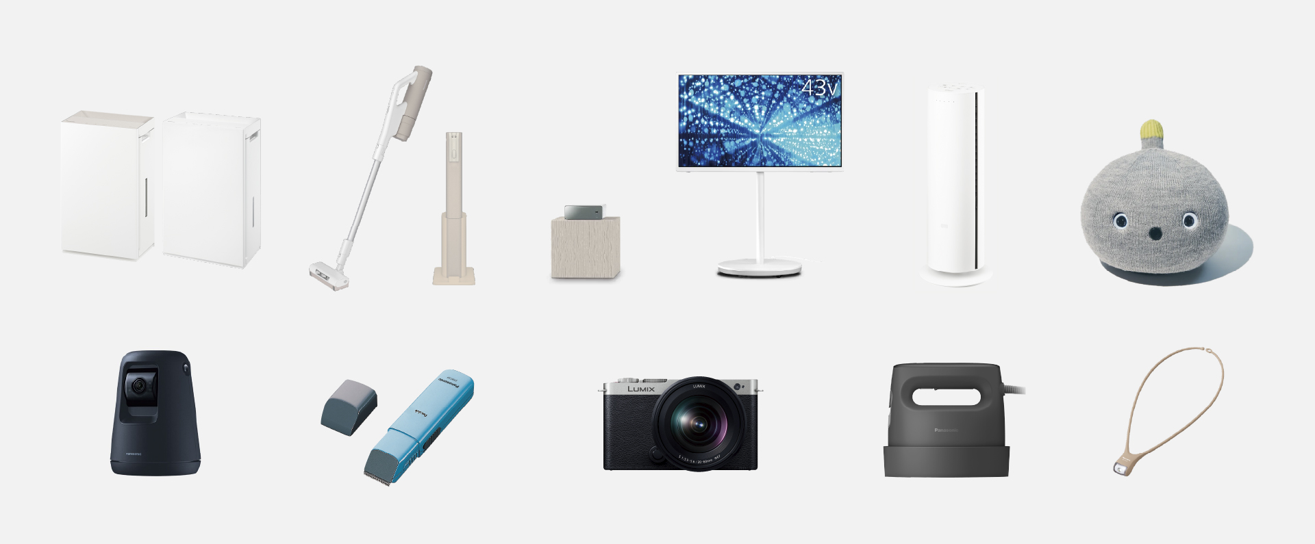 家電コーナーに展示する家電の一例です。