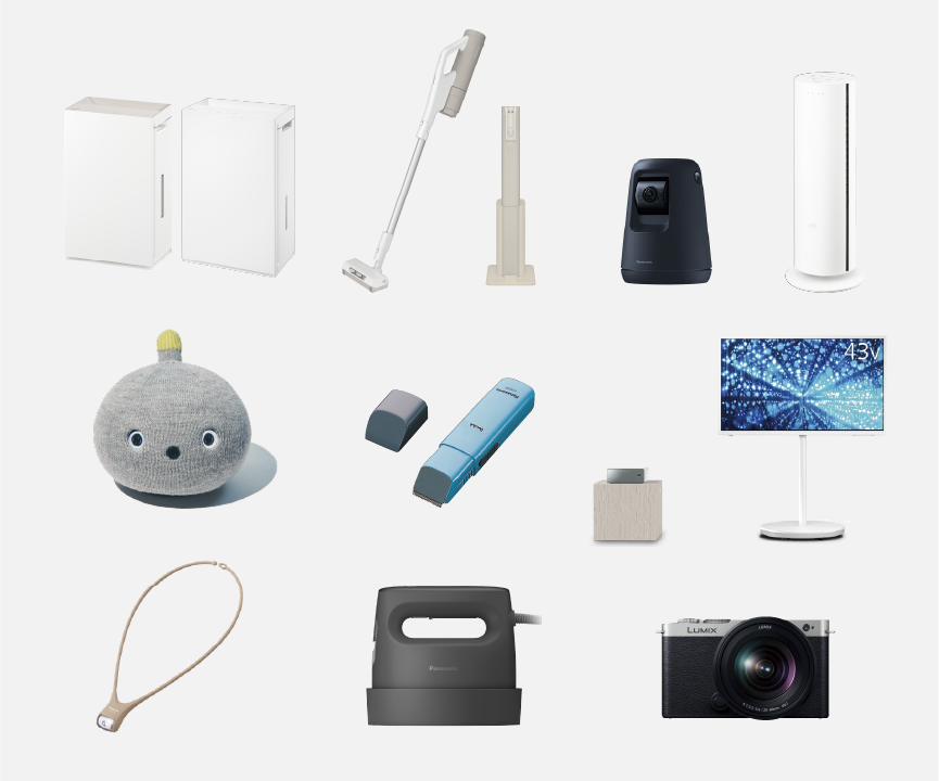 家電コーナーに展示する家電の一例です。