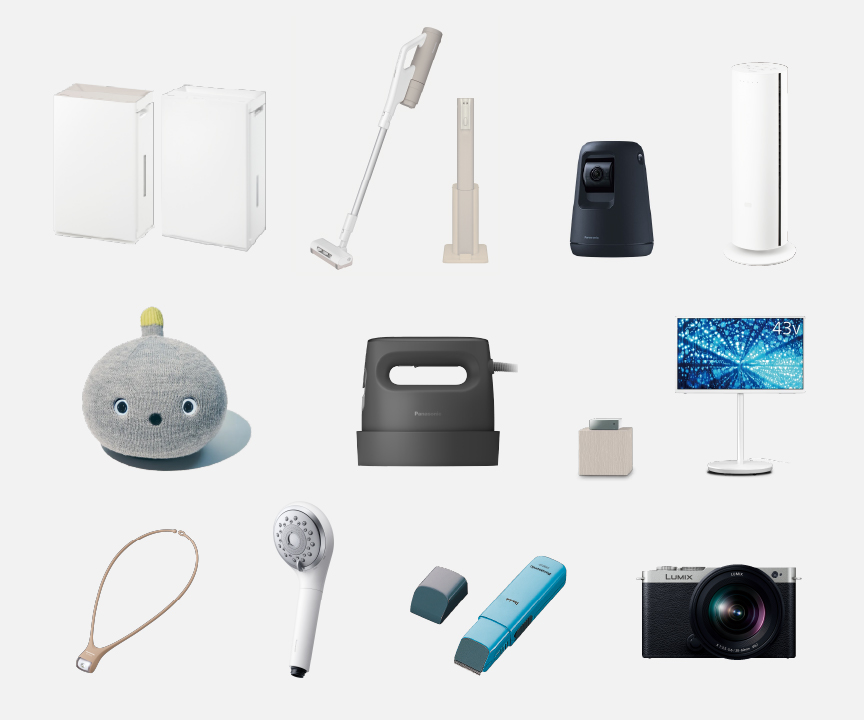 家電コーナーに展示する家電の一例です。