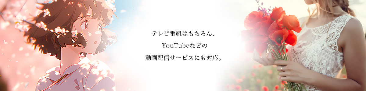 テレビ番組はもちろん、 YouTubeなどの動画配信サービスにも対応。