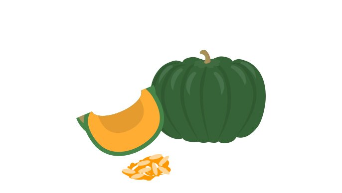 種を取り除いたかぼちゃ