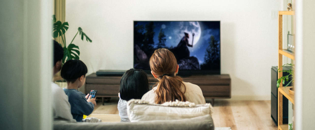 写真：子育て中のご家庭でのテレビ視聴