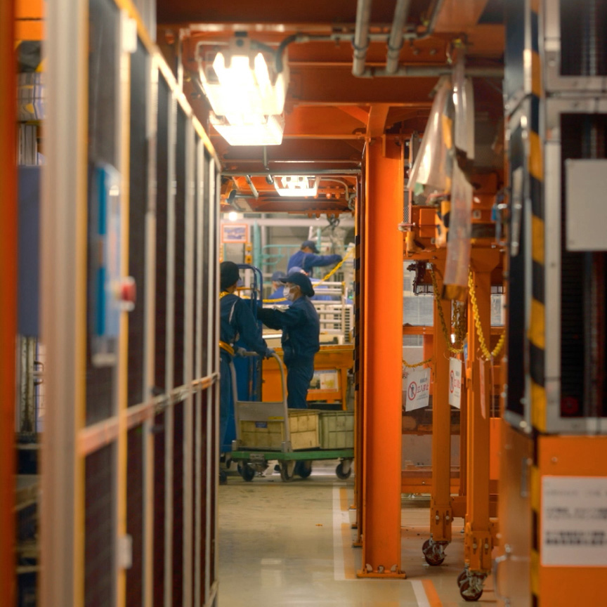 パナソニックのリサイクル⼯場、パナソニックエコテクノロジーセンター（PETEC）。工場内のイメージ