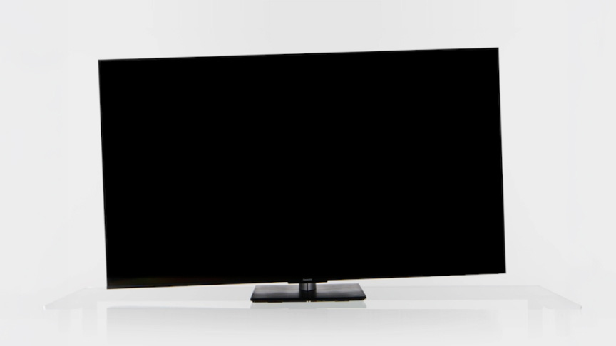 大画面でも倒れにくいテレビ。