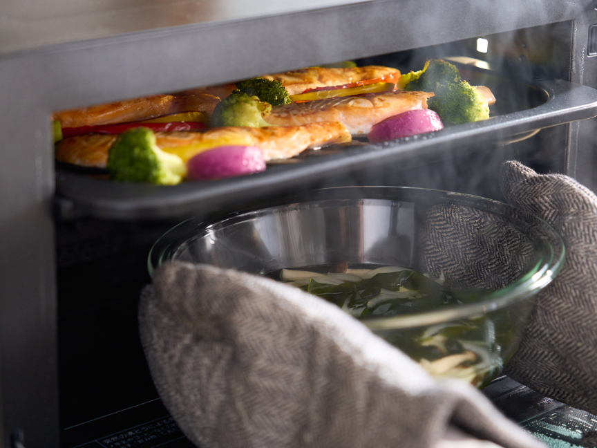 画像：メインとスープが出来上がった様子