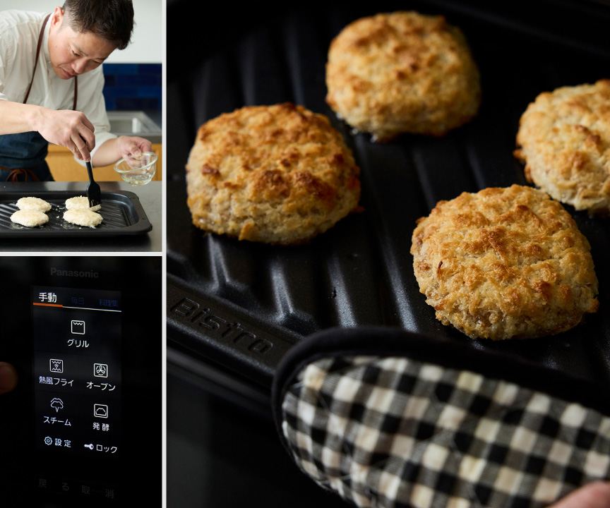 写真：ビストロで調理するようす