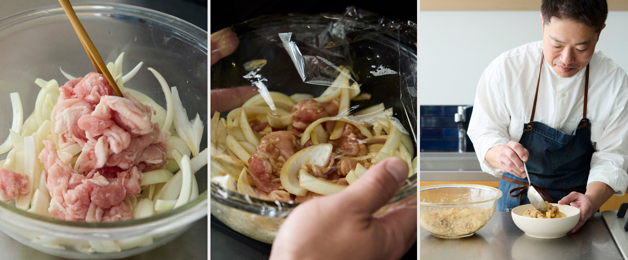 写真：ビストロで調理するようす