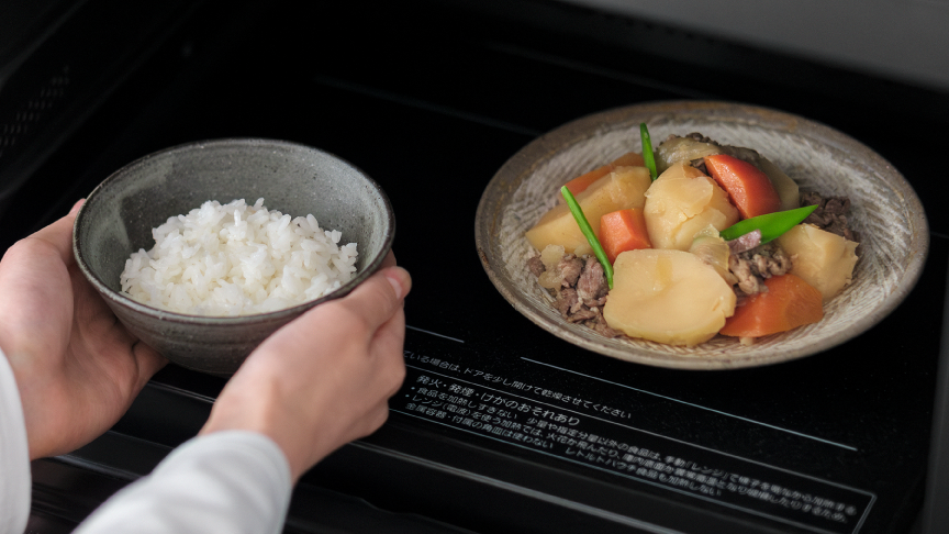 クリックすると「基本のあたため・解凍」ページへリンクします。