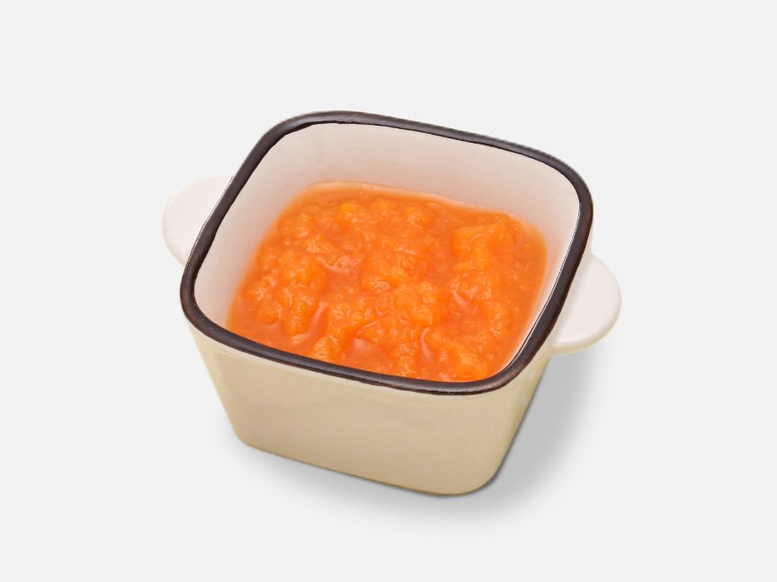 離乳食用ゆで野菜（にんじん）の画像です。