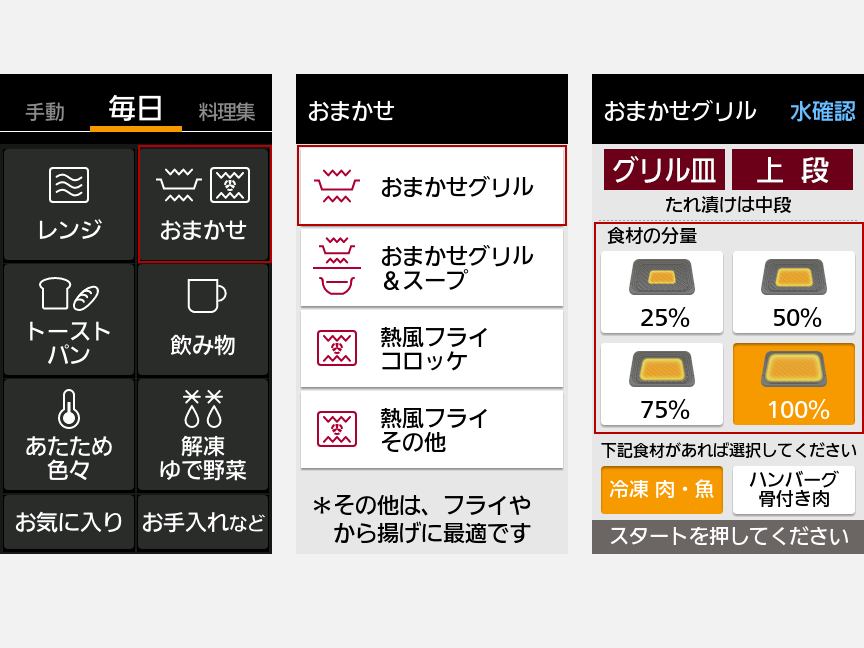 NE-UBS10Eの液晶画面の画像です。