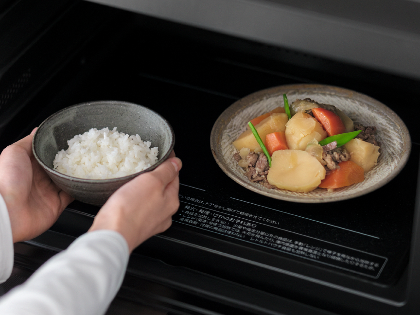 クリックすると「基本のあたため・解凍」ページへリンクします。