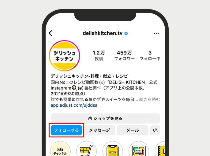 イメージ図：デリッシュキッチンのインスタグラムアカウント