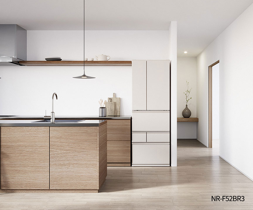 画像：NR-F52BR3をキッチンに設置したイメージ