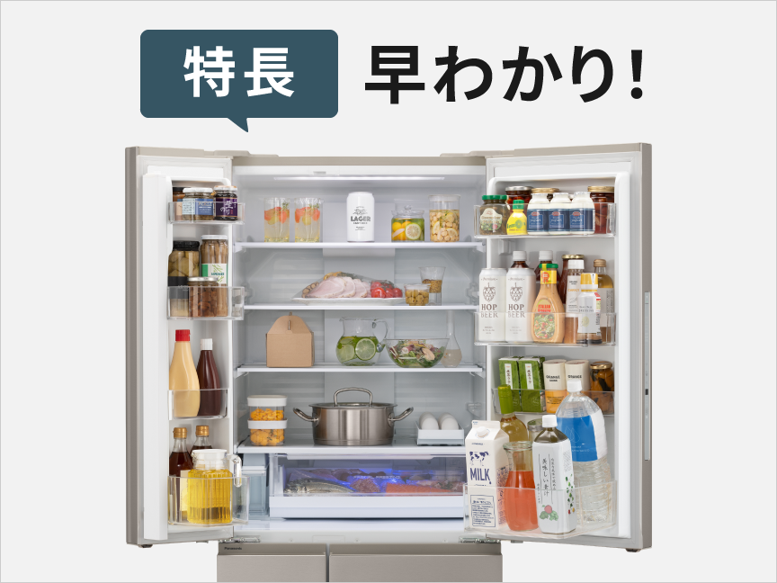 特長 早わかりパナソニック冷蔵庫