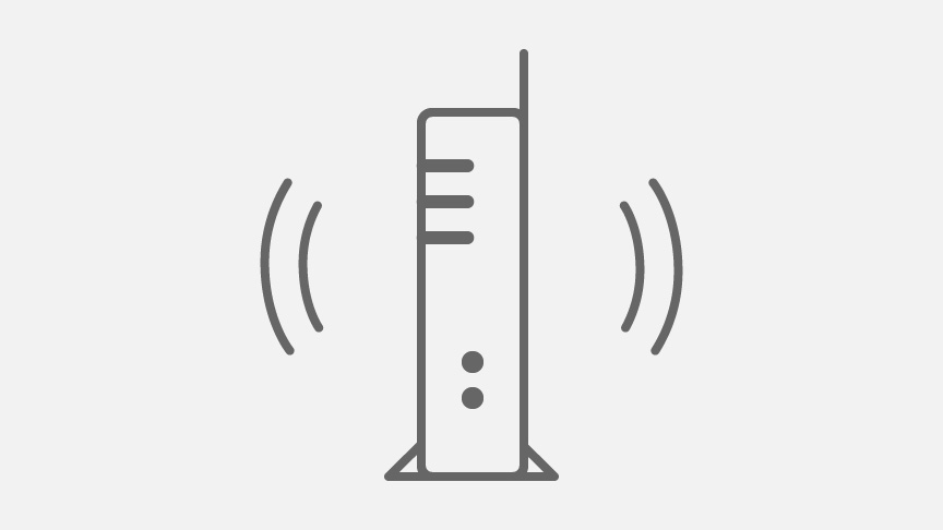 イラスト：無線LANブロードバンドルーターのイメージ