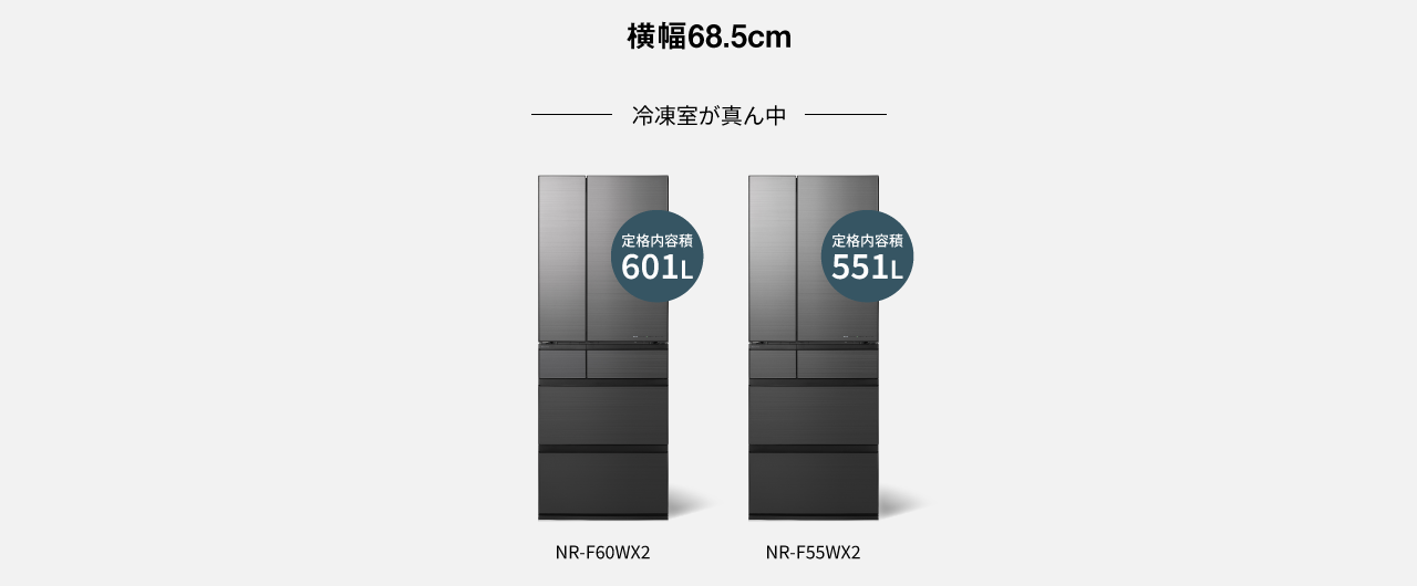 画像：横幅68.5cmのラインアップ