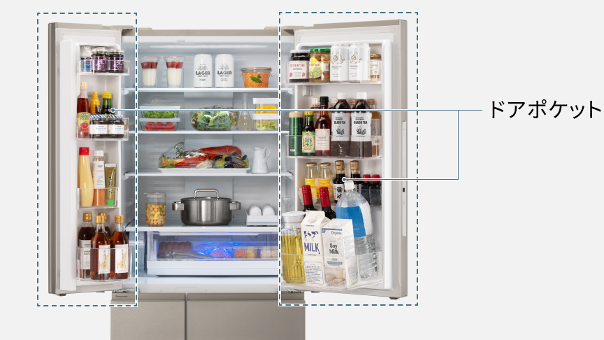 冷蔵室のドアポケット