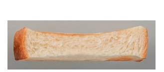 通常冷凍した食パンの断面写真です。