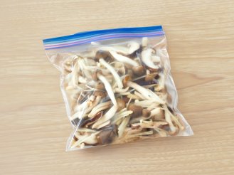 冷凍が完了した食材の画像です。