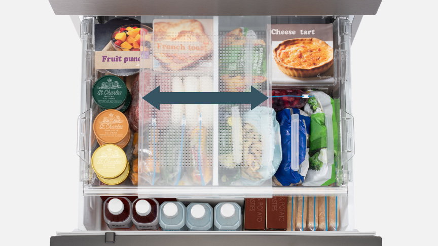 写真：うまもりカバーをスライドさせているイメージ