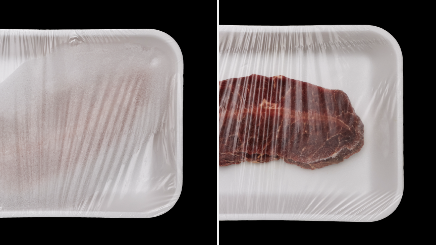 写真：ラップが曇っておらず中の食材が見やすいイメージ