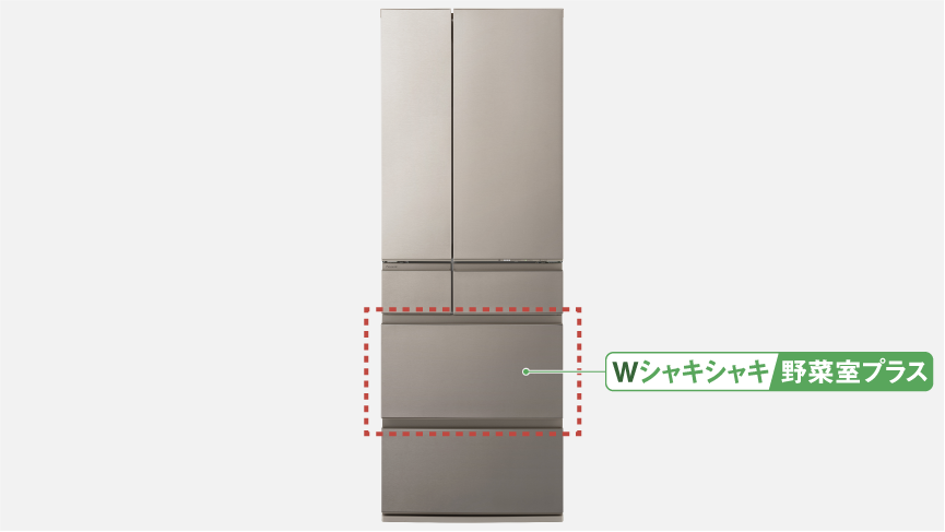 画像：Wシャキシャキ野菜室プラス