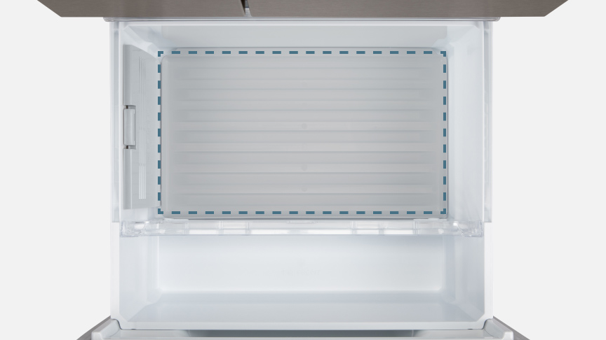 上から見た野菜室のケース