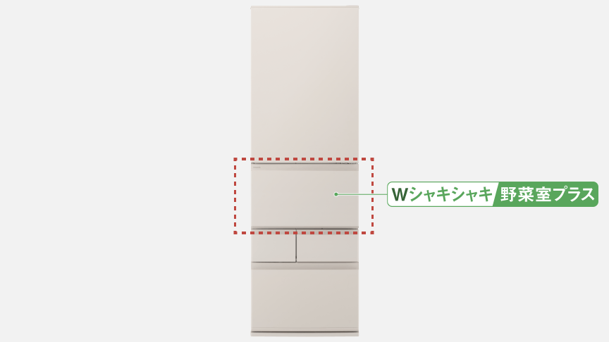 画像：Wシャキシャキ野菜室プラス