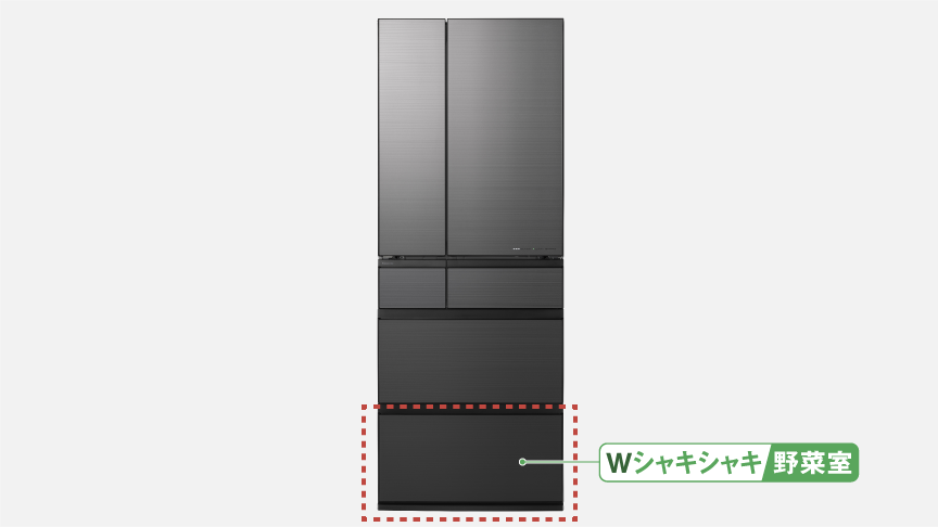 画像：Wシャキシャキ野菜室