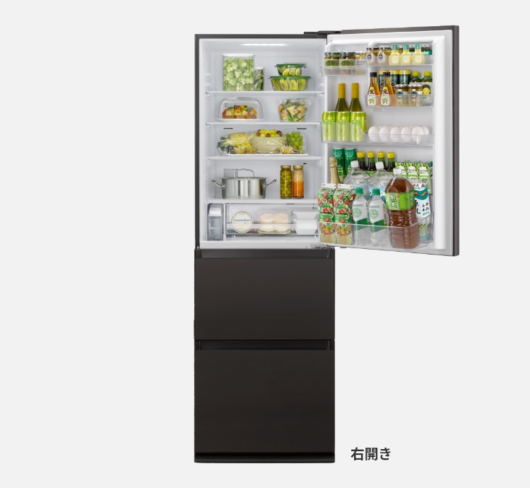 概要 スリム冷凍冷蔵庫 NR-C374GC（右開き）/ NR-C374GCL（左開き 