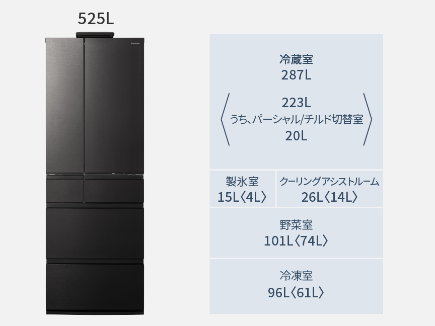 NR-F53CV1 定格内容積