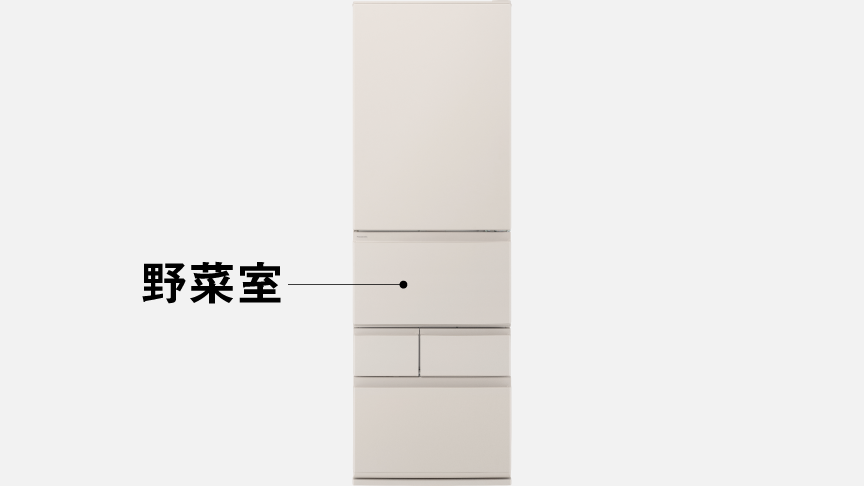 野菜室が真ん中
