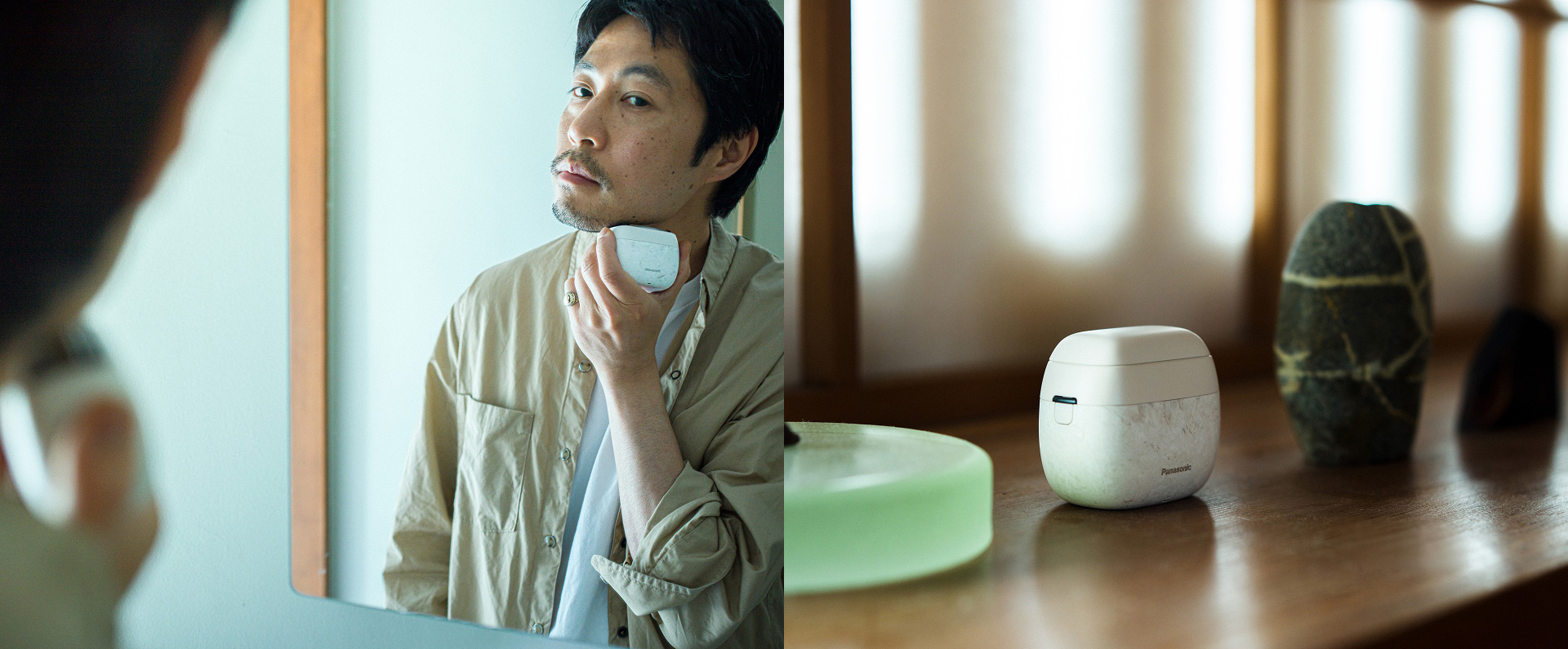 三部さんがラムダッシュ パームインを使用している様子