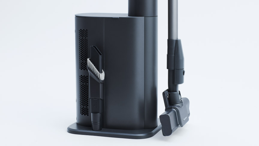 付属ブラシをクリーンドッグの横に収納している様子