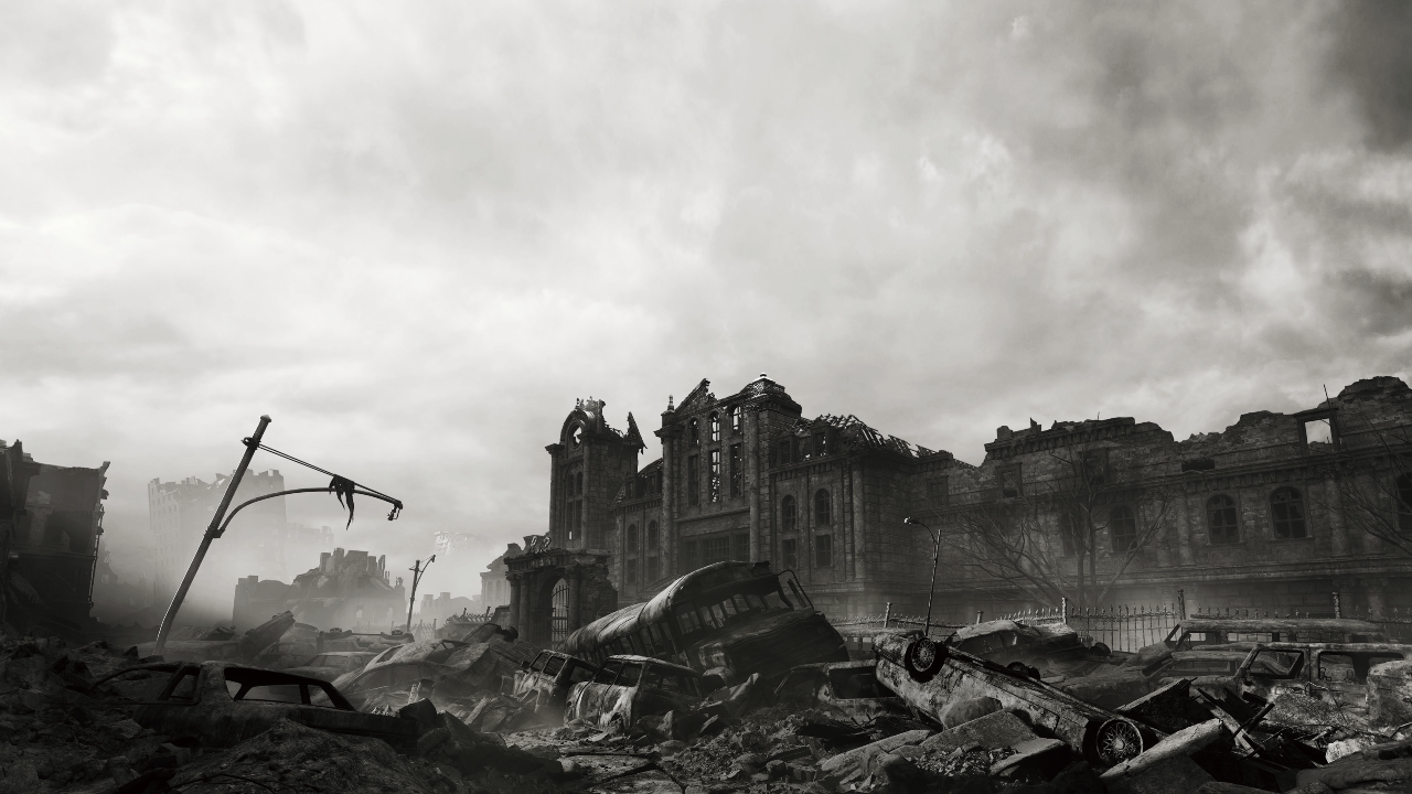 背面には作中に登場する"ラクーンシティ"のグラフィックを採用