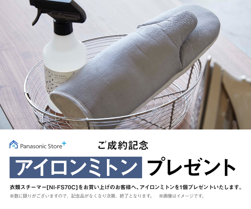 衣類スチーマーをお買い上げでアイロンミトンプレゼント NI-FS70C_m1