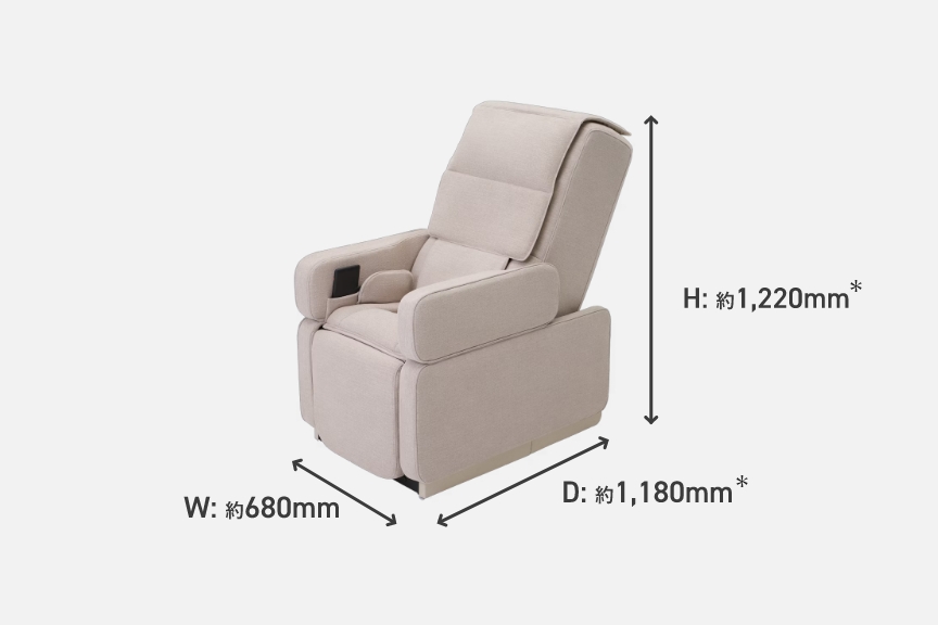 フォトギャラリー：マッサージチェア05　商品サイズ