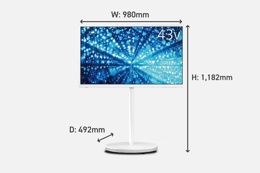 フォトギャラリー：レイアウトフリーテレビ08 商品サイズ