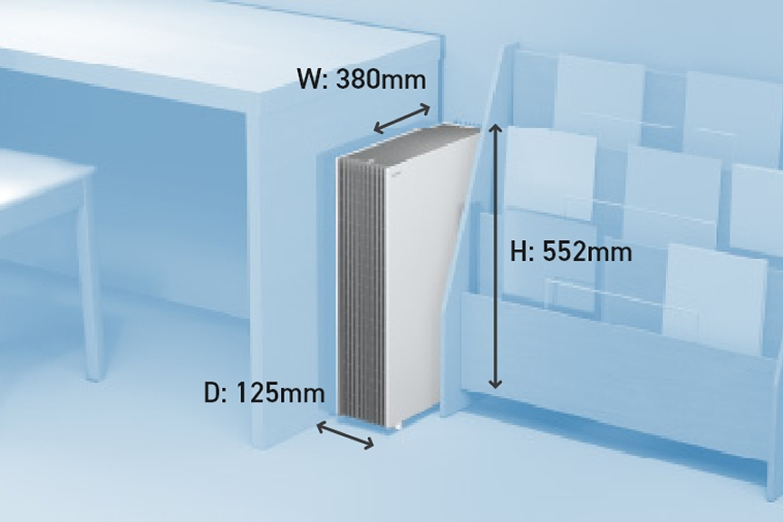 フォトギャラリー：空気清浄機05　サイズ