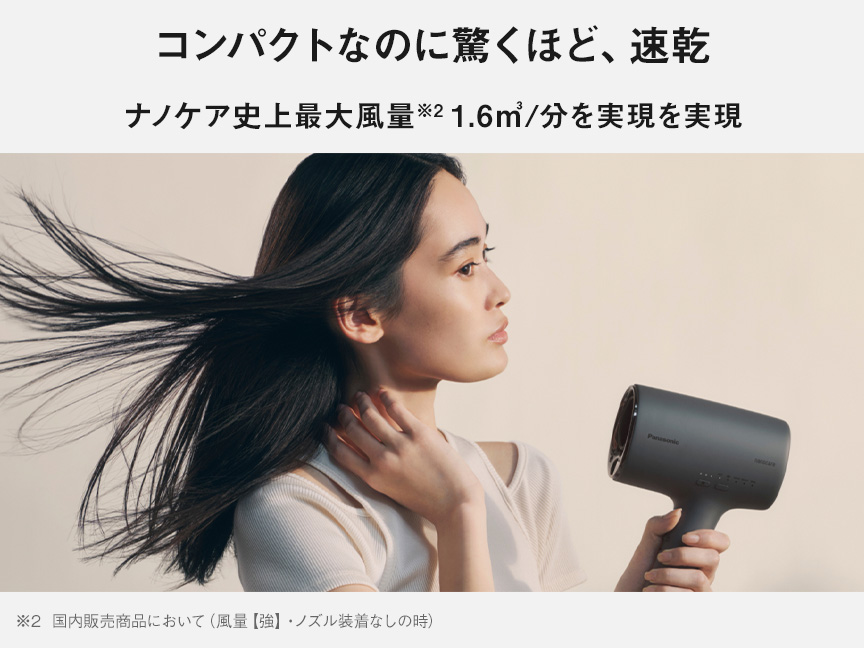 コンパクトなのに驚くほど、速乾