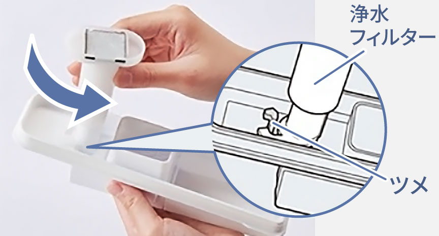 画像：ツメを外して引き抜く